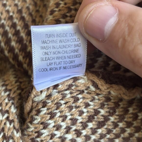 Playboy Pacsun Mens Argyle Knit Cardigan Sweater M Brown Retro Logo 90s Preppy - Picture 11 of 11